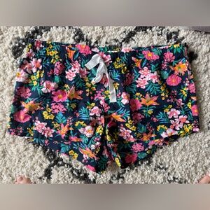 J.Crew Floral Drawstring Pj/Lounge Shorts- Bright Floral Print Size XL